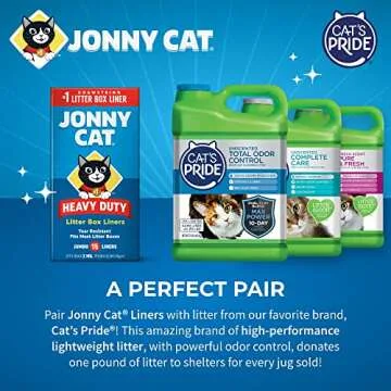 Jonny Cat Litter Box Liners Heavy Duty Jumbo 15 Count