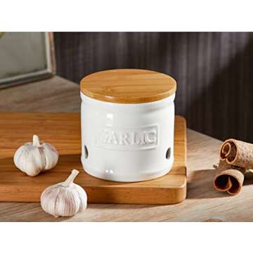 ONEMORE Garlic Keeper Stylish Storage for Fresh Garlic