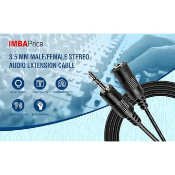 iMBAPrice® 6' Nickel Plated Stereo Extension Cable
