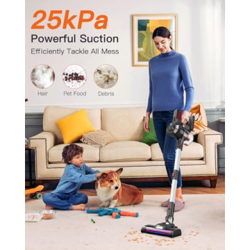 JYH Cordless Vacuum Cleaner - 25kPa Powerful & Portable