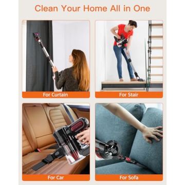 JYH Cordless Vacuum Cleaner - 25kPa Powerful & Portable