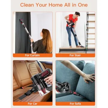 JYH Cordless Vacuum Cleaner - 25kPa Powerful & Portable