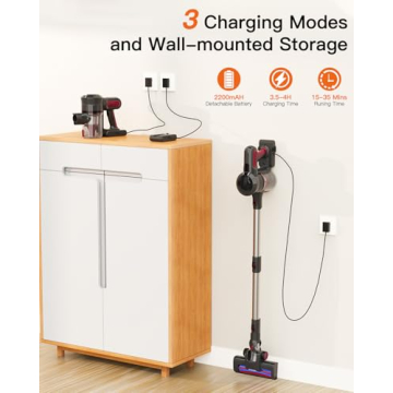 JYH Cordless Vacuum Cleaner - 25kPa Powerful & Portable