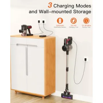 JYH Cordless Vacuum Cleaner - 25kPa Powerful & Portable