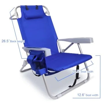 Yestomo Beach Chair with Comfortable Backpack Straps
