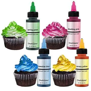 Airbrush Cake Color Set - 12 Vibrant Edible Colors