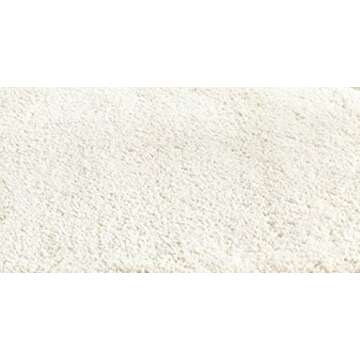 SAFAVIEH Milan Shag Collection Area Rug - 3' Round, Ivory, Solid Design, Non-Shedding & Easy Care, 2-inch Thick Ideal for High Traffic Areas in Living Room, Bedroom (SG180-1212)