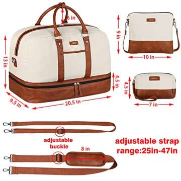 Stylish Weekender Bags for Women in 3-Piece Set