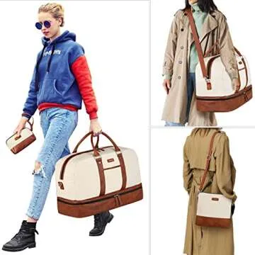 Stylish Weekender Bags for Women in 3-Piece Set