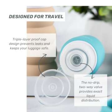 Travel Bottles for Toiletries, Tsa Approved 3.4 oz Travel Size Containers for Your Travel and Gym Es...