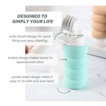 Travel Bottles for Toiletries, Tsa Approved 3.4 oz Travel Size Containers for Your Travel and Gym Essentials, Leak Proof Refillable Silicone Squeezable Accessories for Shampoo Conditioner (4 Pack)