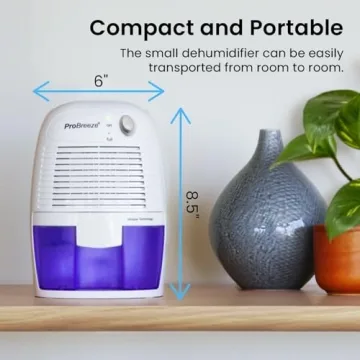 Pro Breeze Mini Dehumidifier for Home, 215sqft Compact Design