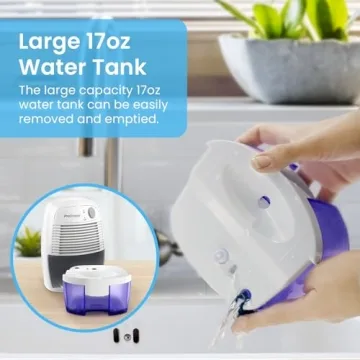 Pro Breeze Mini Dehumidifier for Home, 215sqft Compact Design