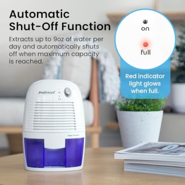Pro Breeze Mini Dehumidifier for Home, 215sqft Compact Design