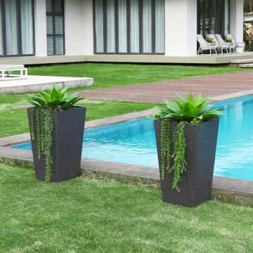 Ferrgoal Artificial Plants Fake Agave Succulent Plant 28 Inch Big Size Faux Succulents Stems for Indoor Outdoor Realistic & Natural Home Decor Plants for Office Housewarming 2 Pack