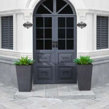 Ferrgoal Artificial Plants Fake Agave Succulent Plant 28 Inch Big Size Faux Succulents Stems for Indoor Outdoor Realistic & Natural Home Decor Plants for Office Housewarming 2 Pack