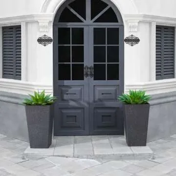 Ferrgoal Artificial Plants Fake Agave Succulent Plant 28 Inch Big Size Faux Succulents Stems for Indoor Outdoor Realistic & Natural Home Decor Plants for Office Housewarming 2 Pack