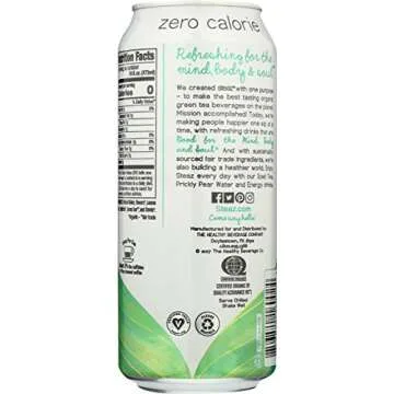 Steaz Zero Calorie Peach Mango Iced Green Tea, 16 oz