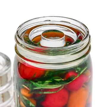 Glass Fermentation Weights for Mason Jars - Set of 6