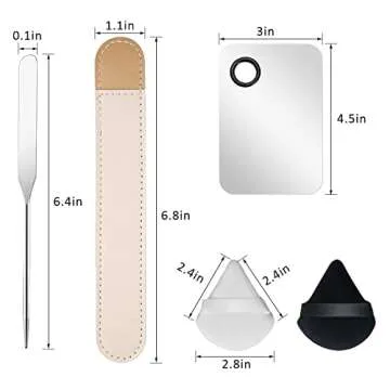 Stainless Steel Makeup Spatula and Palette Set for Flawless Application