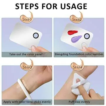 Stainless Steel Makeup Spatula and Palette Set for Flawless Application