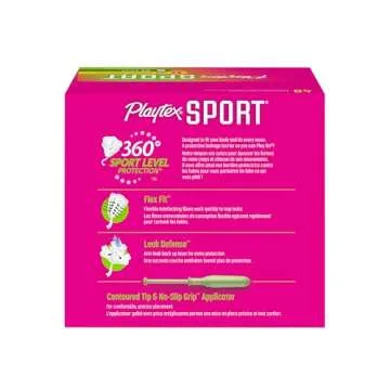 Playtex Sport Tampons Multipack (24ct Regular/24ct Super), Fragrance-Free - 48ct | Tampons Regular and Super, Playtex Tampon Multipack, Feminine Care with 360 Leak Defense