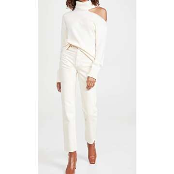 PAIGE Women's Raundi Long Sleeve Cold Shoulder Sweater
