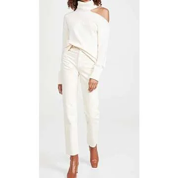 PAIGE Women's Raundi Long Sleeve Cold Shoulder Sweater