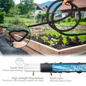 Flat Soaker Hose 100ft for Efficient Garden Irrigation