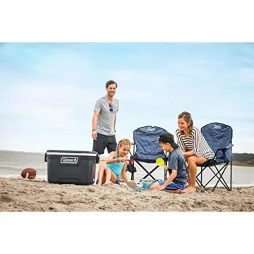 Coleman Camping Chair with 4-Can Cooler for Comfort