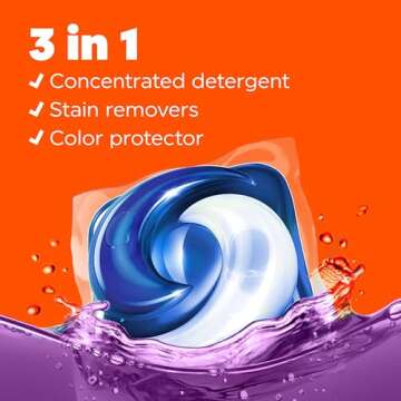Tide PODS Laundry Detergent Soap Pacs, HE Compatible, 42 Count, Powerful 3-in-1 Clean in one Step, S...