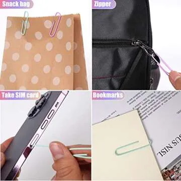 Macaron Colored Paper Clips, Large Paper Clip, 2" Jumbo Paper Clips,300pcs Big Paper Clips for Office Supplies