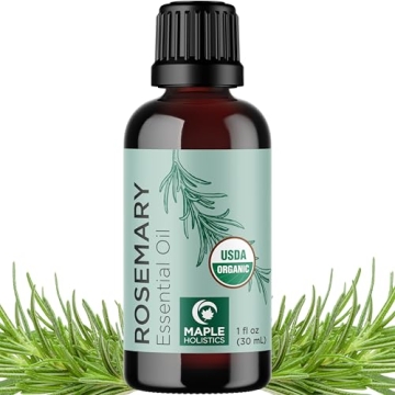 Certified Organic Rosemary Oil for Hair - Pure USDA Organic Rosemary Essential Oil for Hair Skin and...