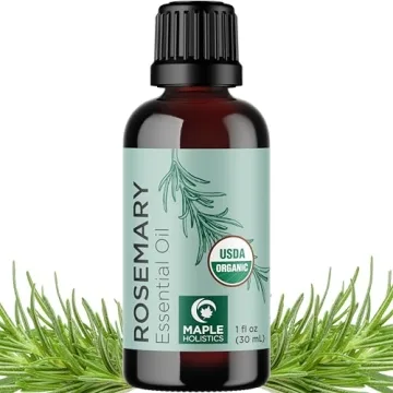 Certified Organic Rosemary Oil for Hair - Pure USDA Organic Rosemary Essential Oil for Hair Skin and...