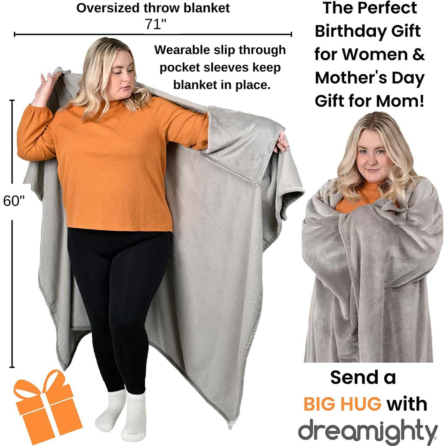 Dreamighty Wearable Blanket - Cozy Cape and Throw