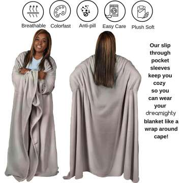 Dreamighty Wearable Blanket - Cozy Cape and Throw
