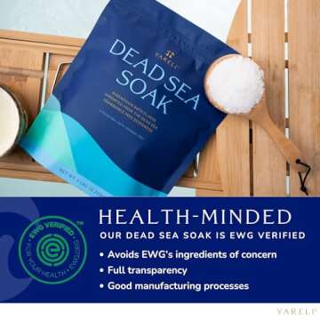 Yareli Magnesium Flakes, 15lb, Dead Sea Bath & Foot Soak, Alternative to Epsom Salt with Over 800,000mg of Elemental Magnesium Per Bag