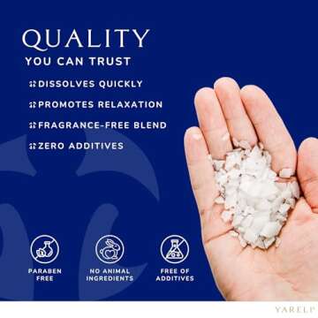 Yareli Magnesium Flakes, 15lb, Dead Sea Bath & Foot Soak, Alternative to Epsom Salt with Over 800,000mg of Elemental Magnesium Per Bag