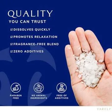 Yareli Magnesium Flakes, 15lb, Dead Sea Bath & Foot Soak, Alternative to Epsom Salt with Over 800,000mg of Elemental Magnesium Per Bag