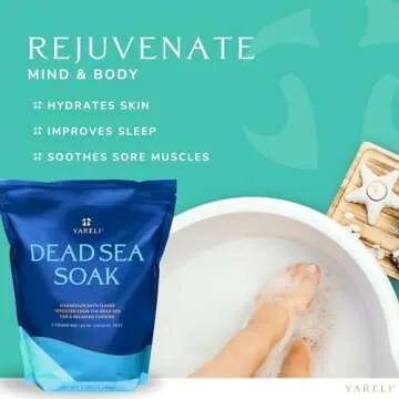 Yareli Magnesium Flakes, 15lb, Dead Sea Bath & Foot Soak, Alternative to Epsom Salt with Over 800,000mg of Elemental Magnesium Per Bag