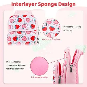 RHOTALL Pink Nintendo Switch Travel Bag - Stylish & Spacious