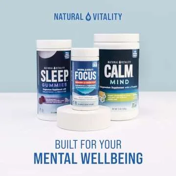 Natural Vitality Focus, Magnesium L-Threonate and Phosphatidylserine Nootropic Brain Supplements for Memory, Focus, and Cognition, Gluten Free, Vegetarian, 60 Capsules