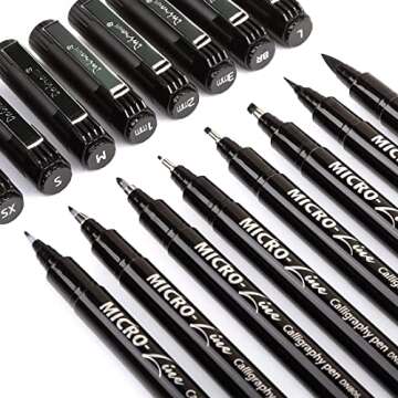 Dainayw Calligraphy Brush Pen Set - 8 Sizes for Artists