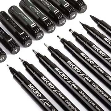 Dainayw Calligraphy Brush Pen Set - 8 Sizes for Artists