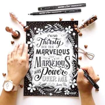 Dainayw Calligraphy Brush Pen Set - 8 Sizes for Artists