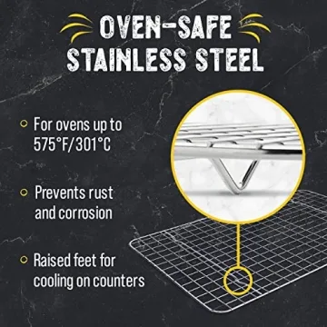 Checkered Chef Cooling Rack for Cooking and Baking 17x12