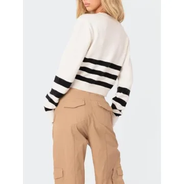 Trendy Yuemengxuan Ribbed Knit Y2K Tops for Fall Fashion