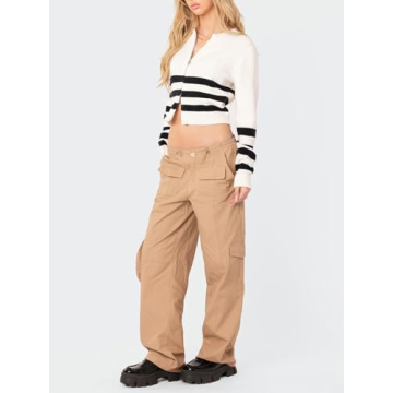 Trendy Yuemengxuan Ribbed Knit Y2K Tops for Fall Fashion