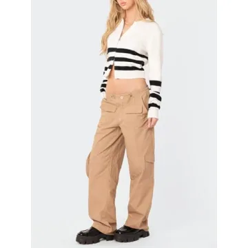 Trendy Yuemengxuan Ribbed Knit Y2K Tops for Fall Fashion