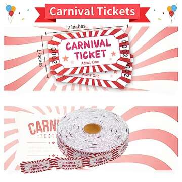 1000 Pieces Carnival Roll Tickets Raffle Tickets for Events